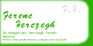 ferenc herczegh business card